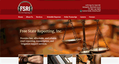 Desktop Screenshot of freestatereporting.com